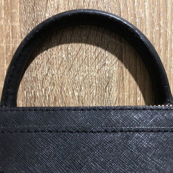 Michael Kors Sandrine Small Black Leather Satchel Crossbody Handbag - Picture 9 of 12